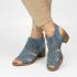 Sandale dama piele naturala cu aspect jeans culoare denim DiAmanti Maribela